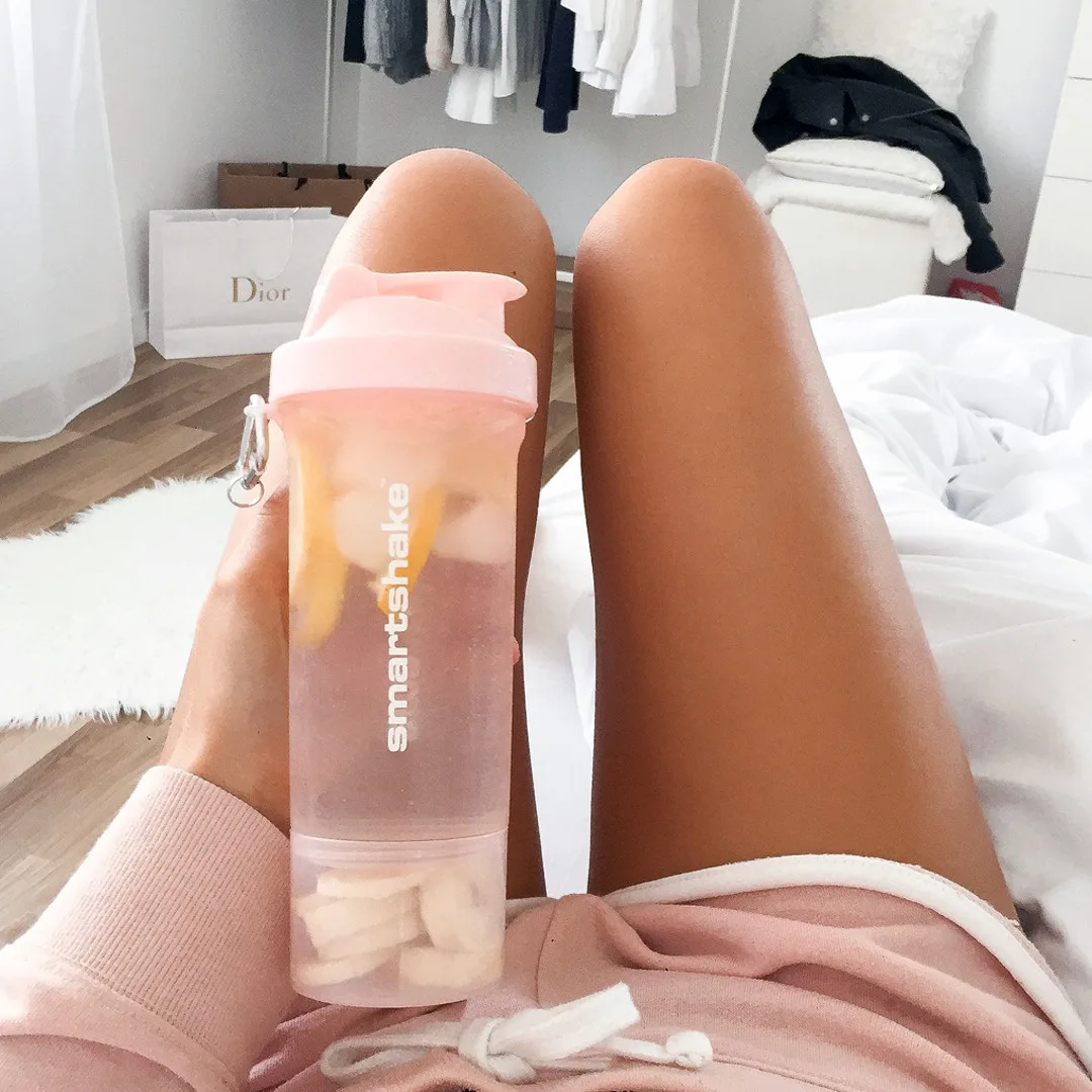 Шейкер спортивний SmartShake пластик 500 мл рожевий