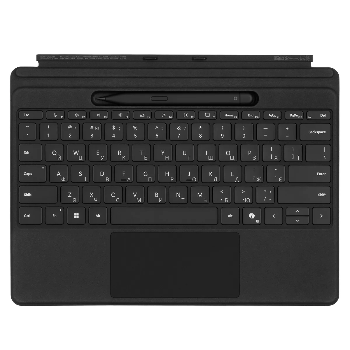 Клавіатура зі стілусом для планшетів Microsoft Surface Pro 8 - 11, UKR/ENG, чорна