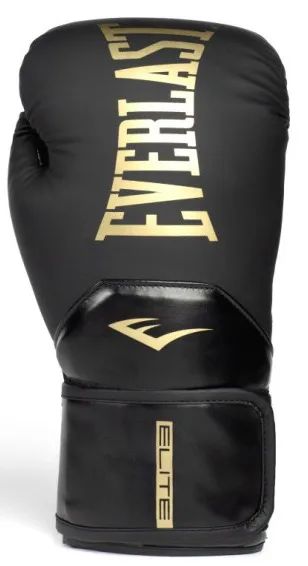 Боксерські рукавиці Everlast 12 унцій чорний золотий нітрил-бутадієн-каучук поліуретан поліестер