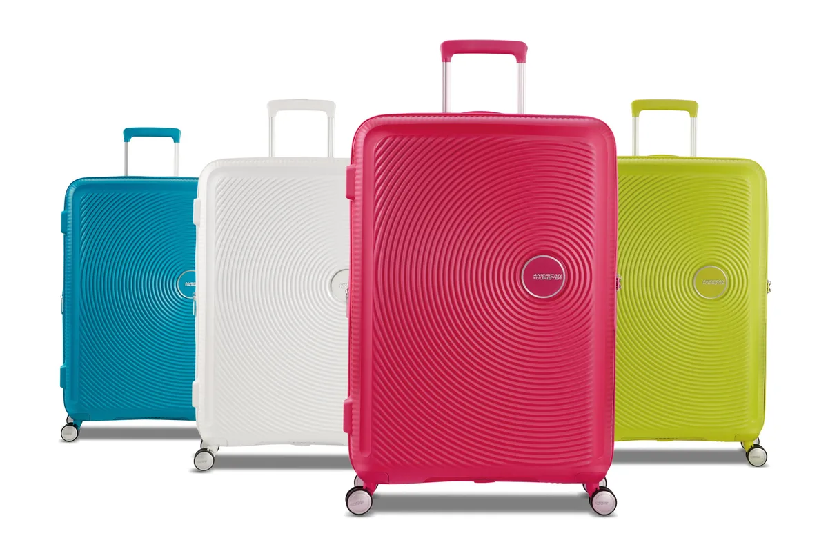 Валіза American Tourister, Soundbox, поліпропілен, мала, 55см, 35.5/41л, TSA, 4 колеса, EXP, бірюзовий