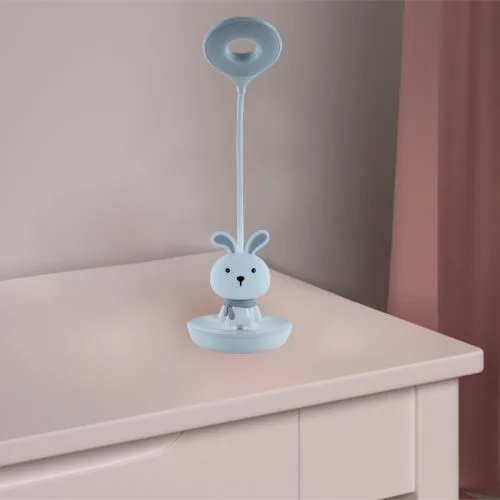 Настольная лампа LED с аккумулятором Bunny белая для чтения и ночник.