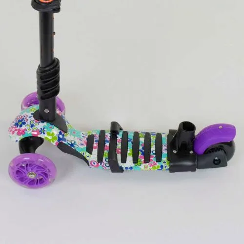 Самокат для детей Best Scooter 5в1 с сидением и светящимися PU колесами для прогулок и развлечений.