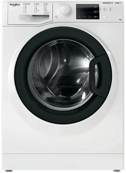 Пральна машина Whirlpool з фронтальним завантаженням, 7 кг, 1200 об/хв, клас енергоспоживання A+++, ширина 43.5 см, з дисплеєм, фу