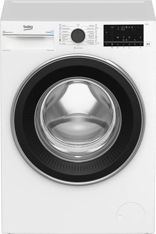 Пральна машина Beko фронтального завантаження, 9 кг, 1400 об/хв, клас енергоефективності A+++, 55 см, з дисплеєм, функцією SMART,
