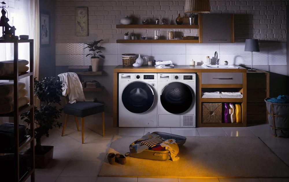 Пральна машина Beko фронтального завантаження, 9 кг, 1400 об/хв, клас енергоефективності A+++, 55 см, з дисплеєм, функцією SMART,