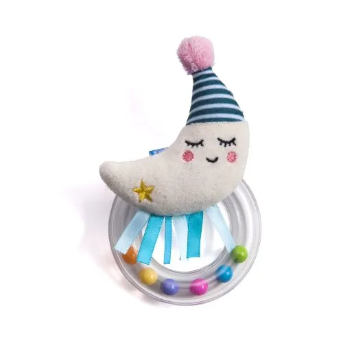 Брязкальце Сонний Місяць Taf Toys Плюшева іграшка для новонароджених з безпечними елементами для розвитку.