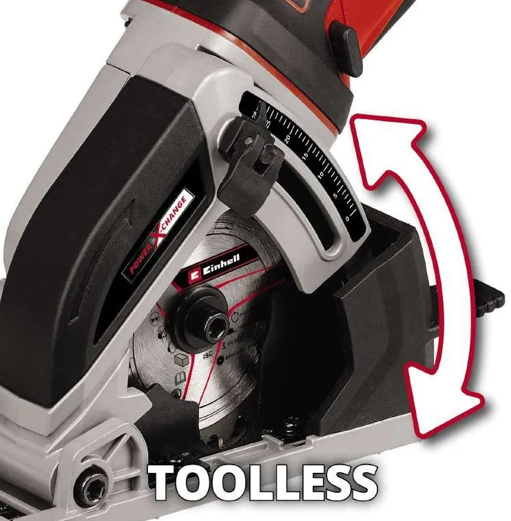 Акумуляторна дискова пила Einhell TE-CS 18/89LI - Solo PXC 18В 89х10мм 1.72кг без батареї та зарядного пристрою.