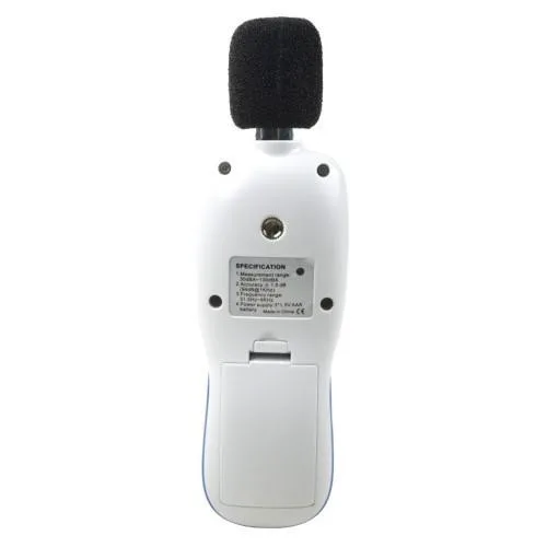 Цифровий шумомір WINTACT WT85 30-130 дБ 4,5 см Чорний