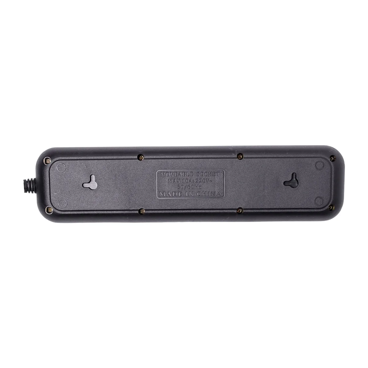 Сетевой фильтр 4 розетки 4.35 м 3 USB 1 Type-C черный термостойкий ABS пластик