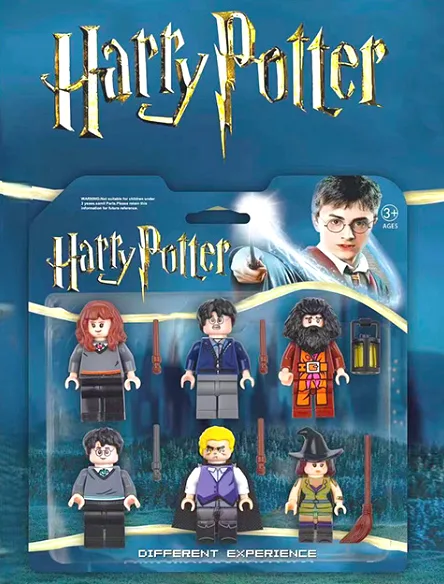 Набір фігурок Harry Potter 6 шт пластик 18х17,2 см різні кольори