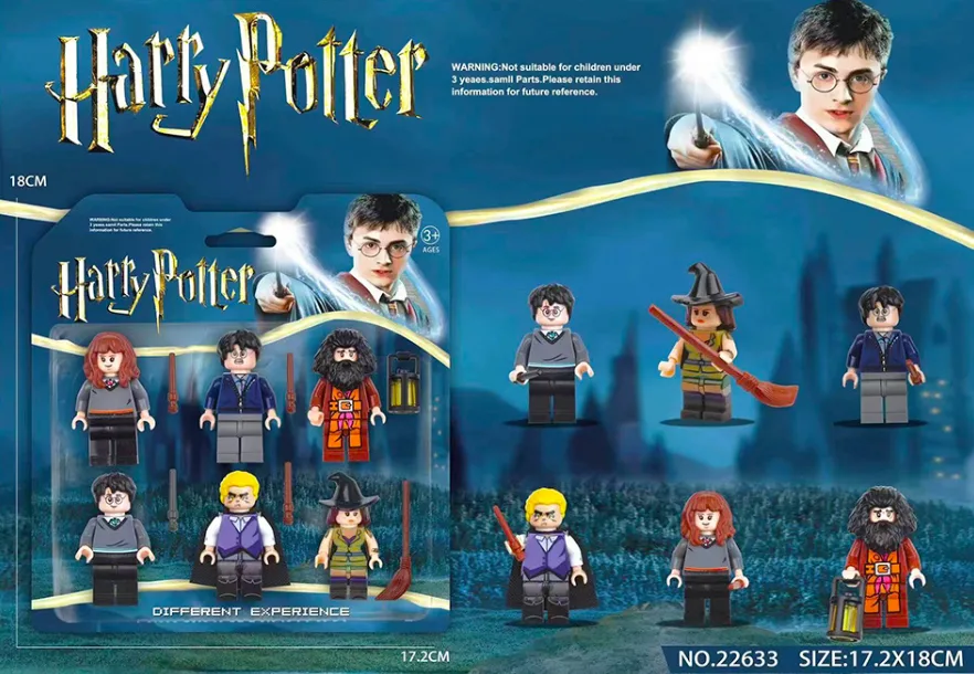 Набір фігурок Harry Potter 6 шт пластик 18х17,2 см різні кольори