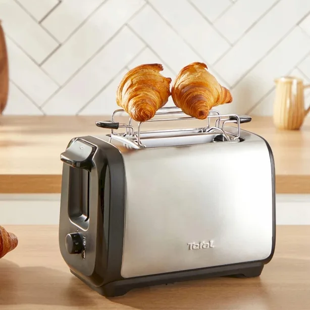 Тостер Tefal Нержавіюча сталь 2 слоти Чорний 1100 Вт