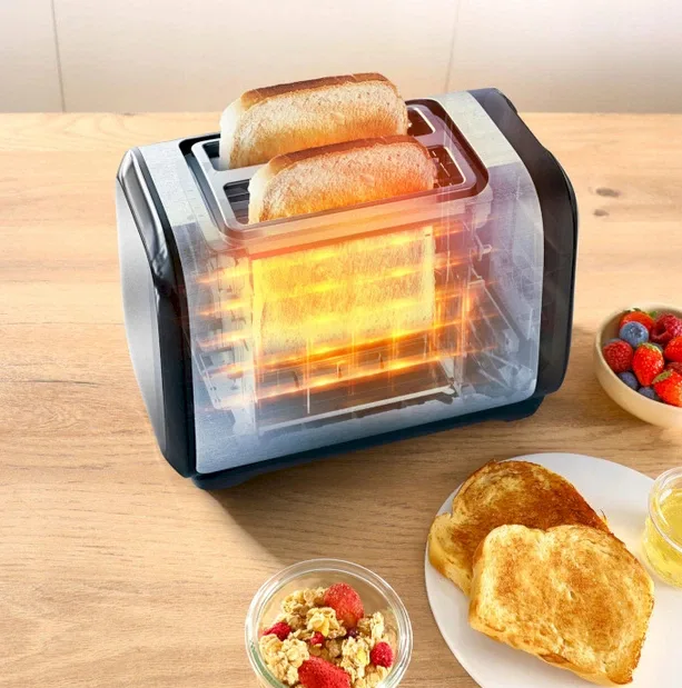 Тостер Tefal Нержавіюча сталь 2 слоти Чорний 1100 Вт