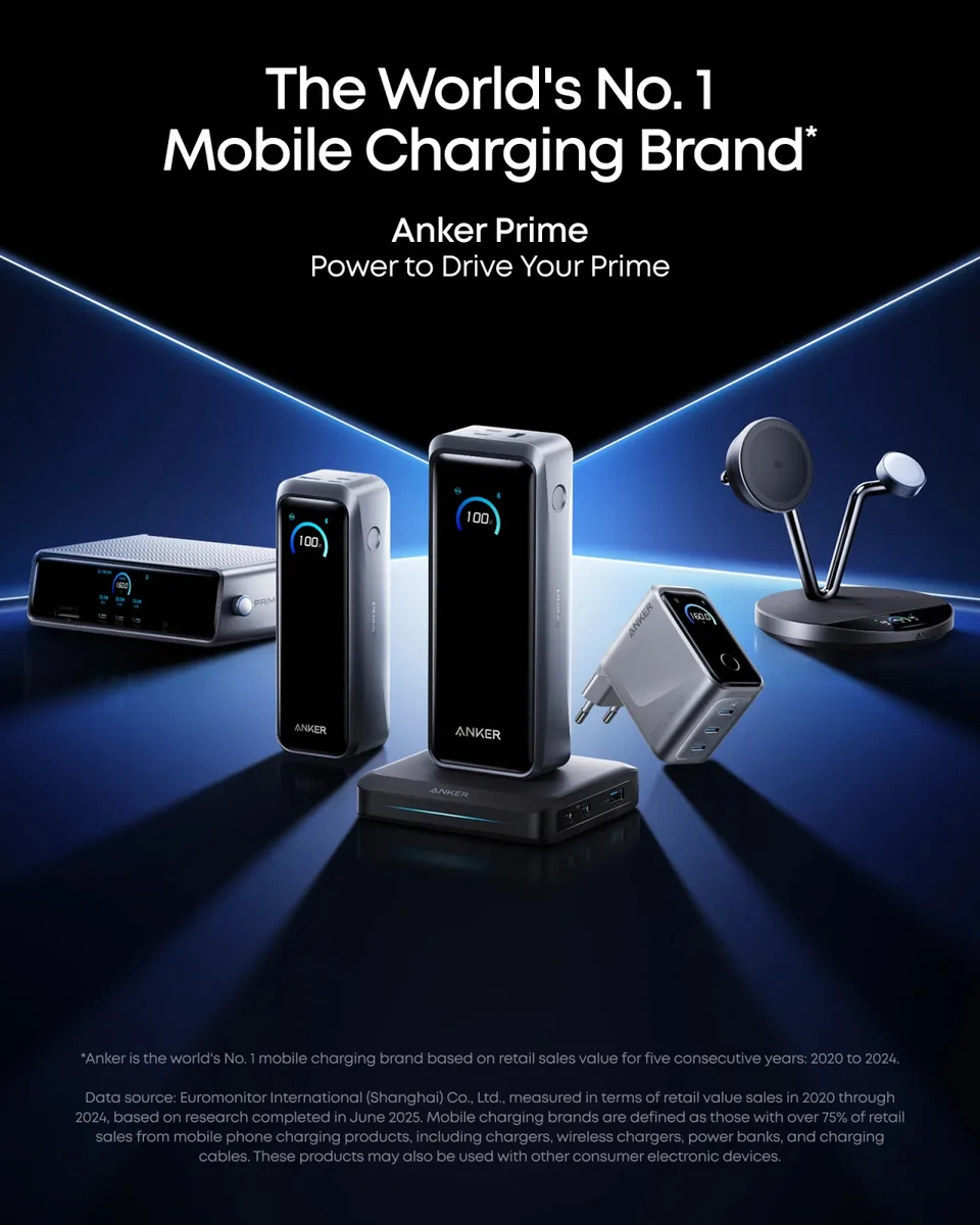 Мережевий зарядний пристрій Anker 160W 3xUSB-C Срібний