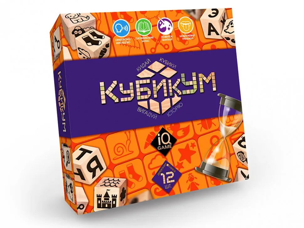 Розважальна гра Danko Toys з екологічно чистих матеріалів для дітей 12 кубиків 100 фішок