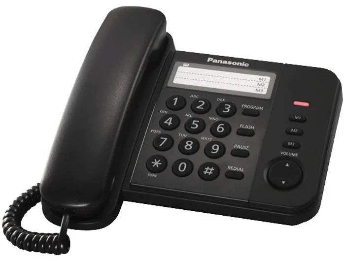 Проводной телефон Panasonic KX-TS2352UAB, черный.