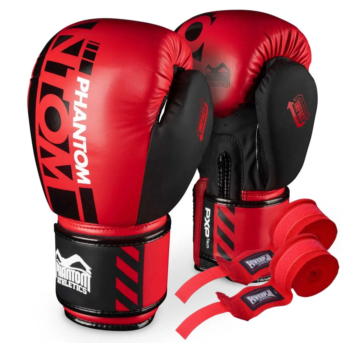 Боксерские перчатки Phantom PU 14 унций Красные