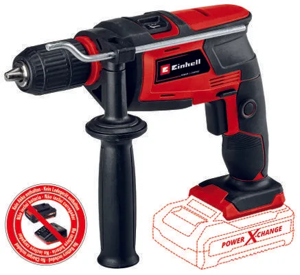 Аккумуляторная ударная дрель Einhell PXC TC-ID 18 Li-Solo, 18В, 13мм, 2600 об/мин, 16 кг, без батареи и зарядного устройства