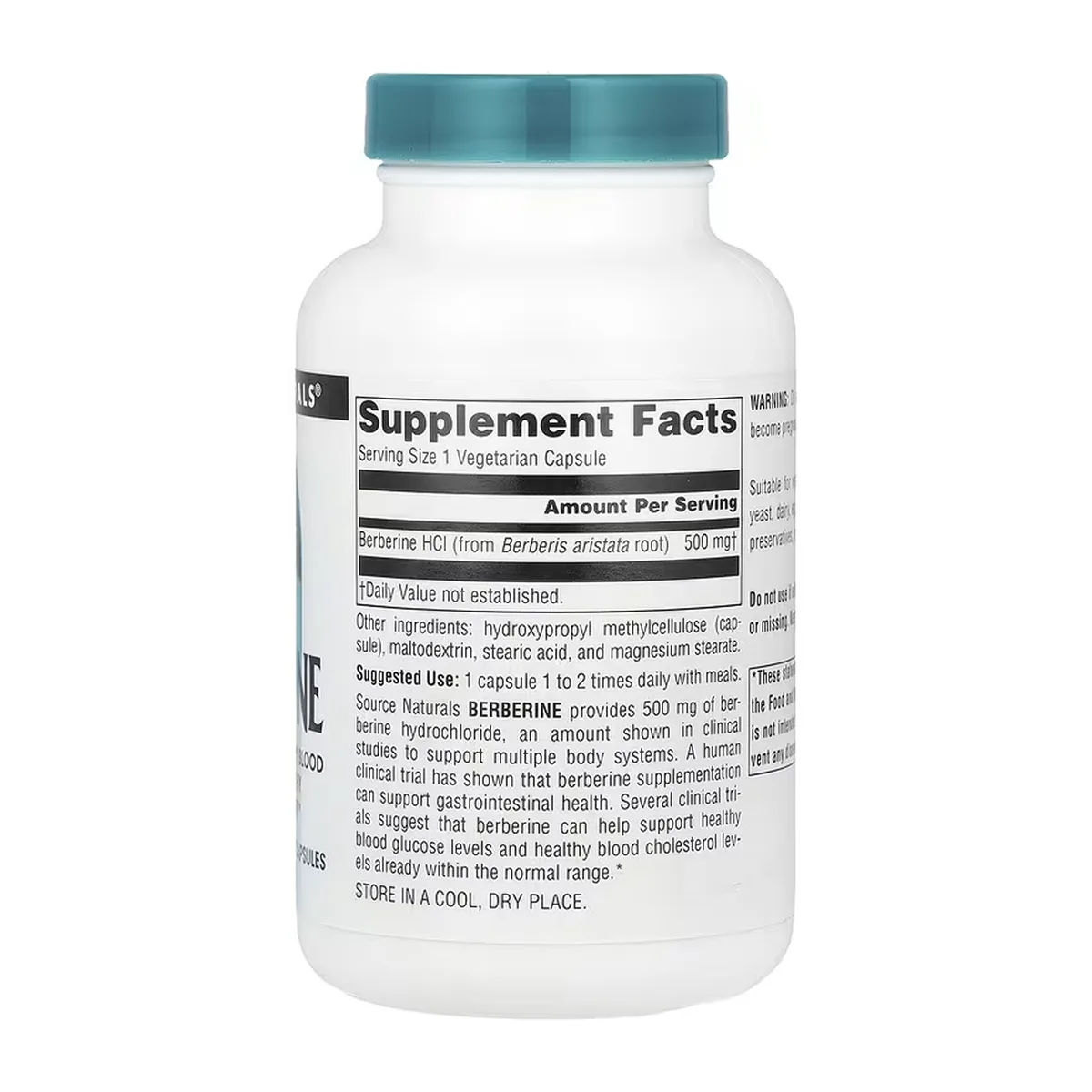 Берберин 500 мг капсулы веганские 120 шт Source Naturals