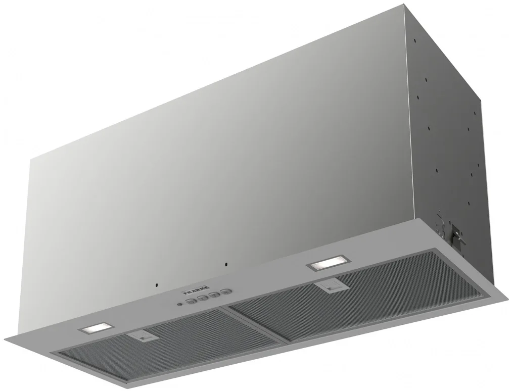Вбудована витяжка Franke, 70 см, 1250 м3/год, Box Flush Basic FBFE LG A70, світло-сіра.