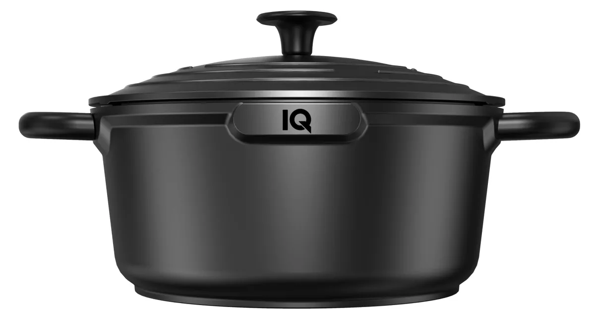 Каструля IQ литий алюміній 4,2 л 24 см чорна