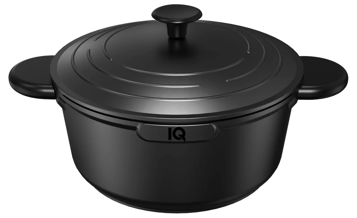 Каструля IQ литий алюміній 4,2 л 24 см чорна