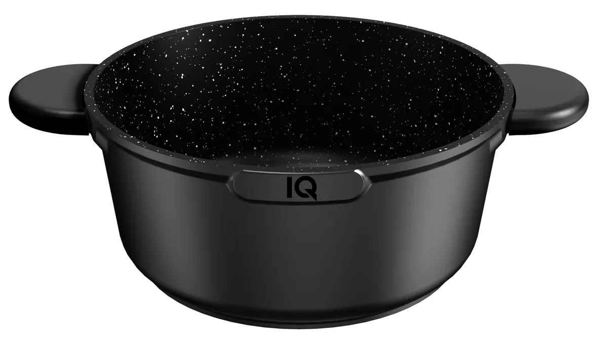 Каструля IQ литий алюміній 4,2 л 24 см чорна