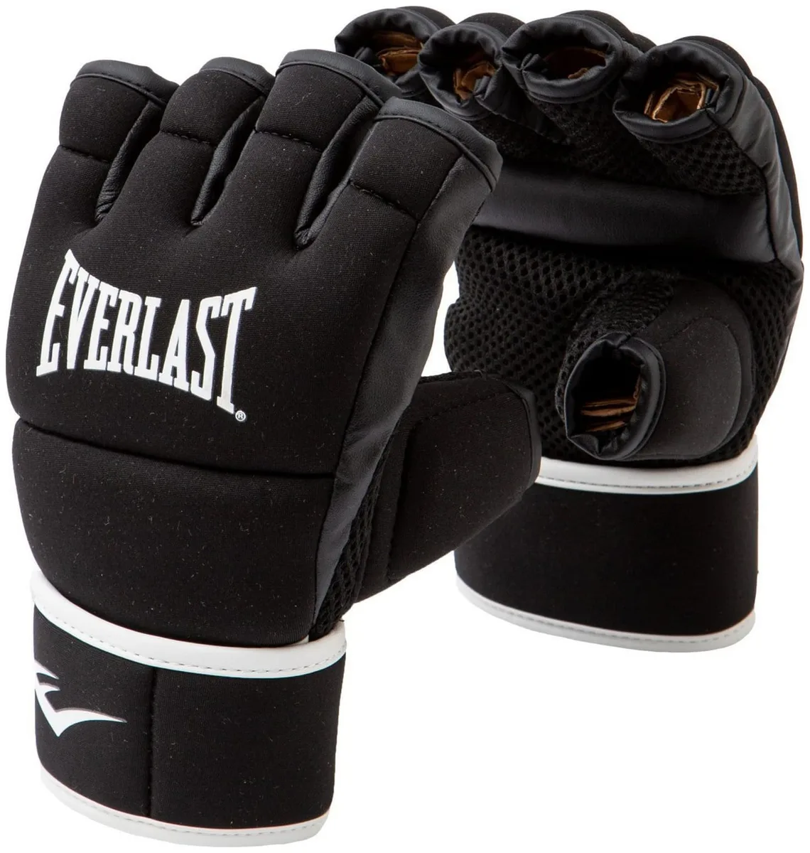 Рукавички Everlast синтетична шкіра L/XL чорні унісекс для кікбоксингу