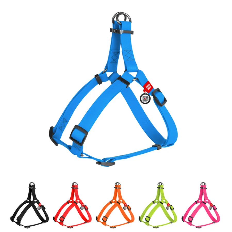 Шлея WAUDOG Waterproof 25 мм Collartex блакитна 60х90 см