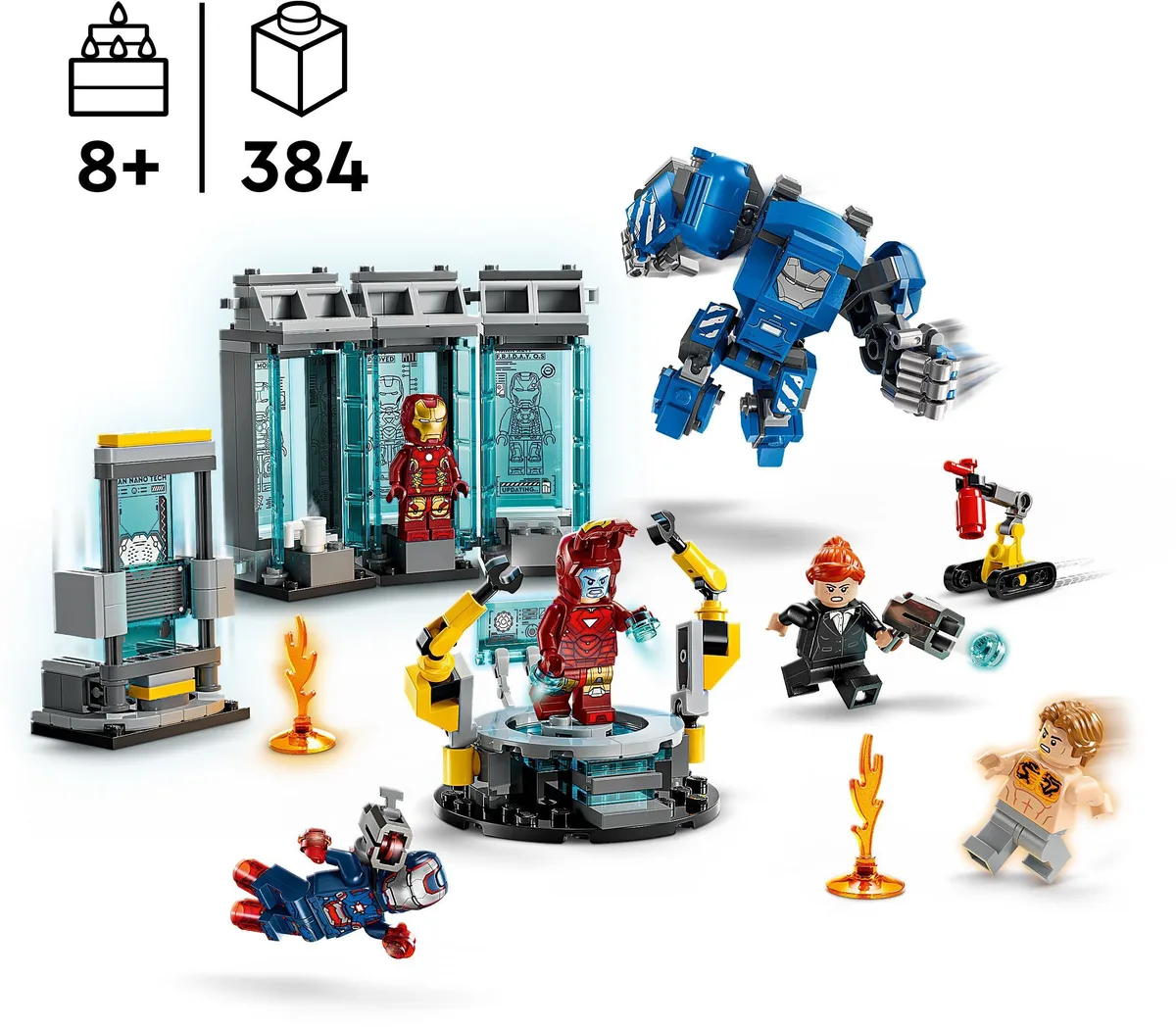 Конструктор LEGO Super Heroes 3 мініфігурки 3 броньові капсули різнокольоровий