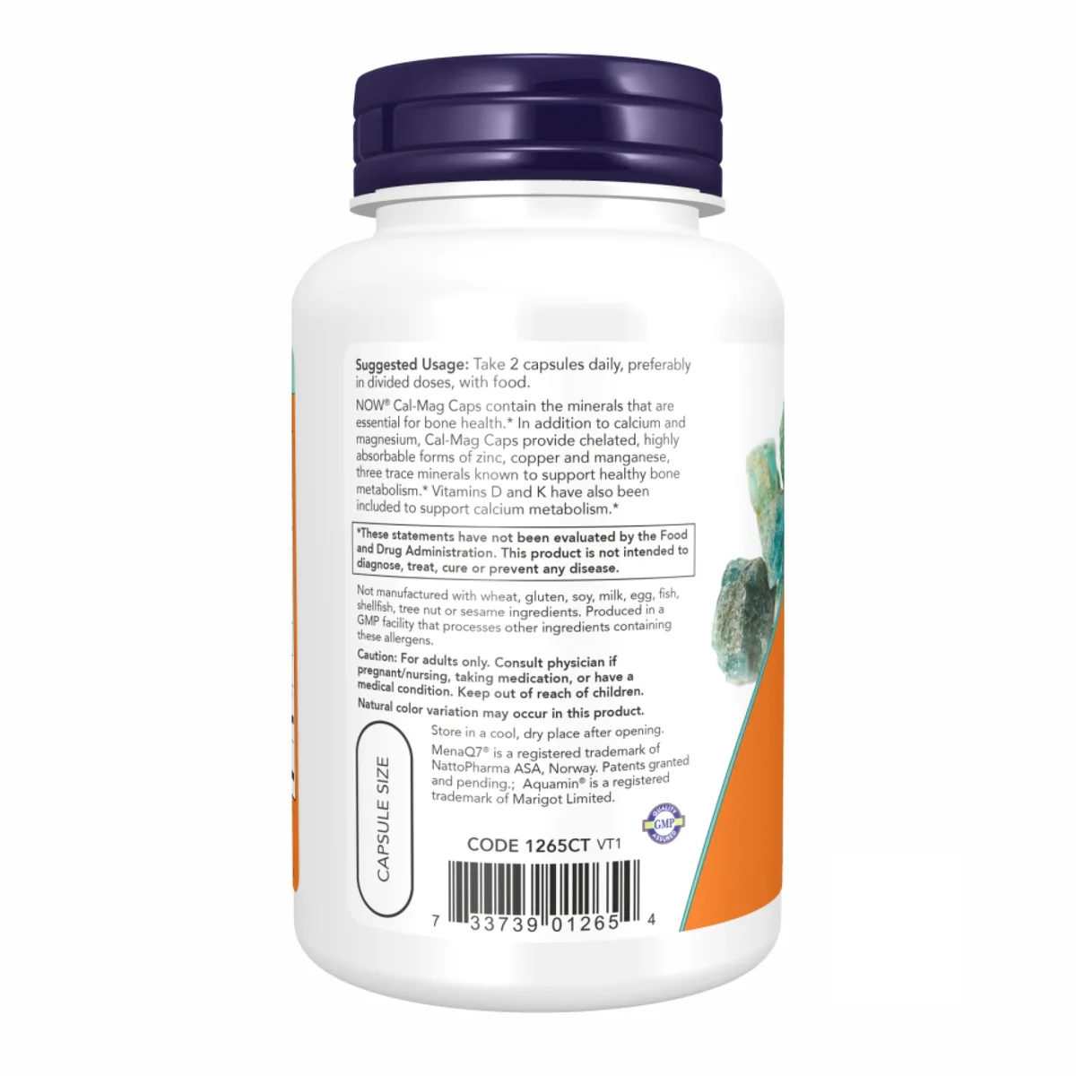 Cal-Mag Caps NOW Foods 120 капсул для здоровья костей с витаминами D и K
