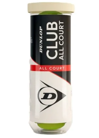 М'ячі для тенісу Dunlop жовті пластик 3 шт
