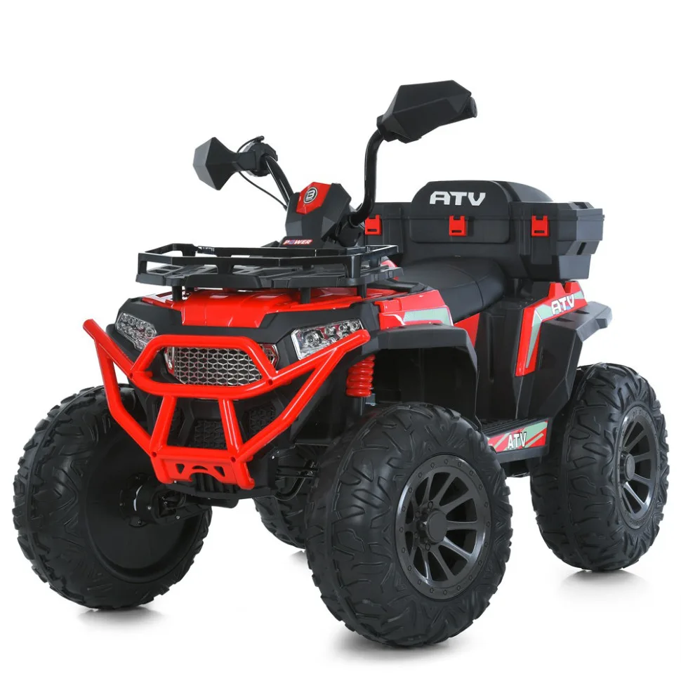 Дитячий квадроцикл Bambi Racer екокожа 123х72 см Червоний