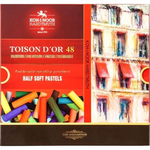 Пастель суха TOISON D'OR 48 кольорів для малювання.