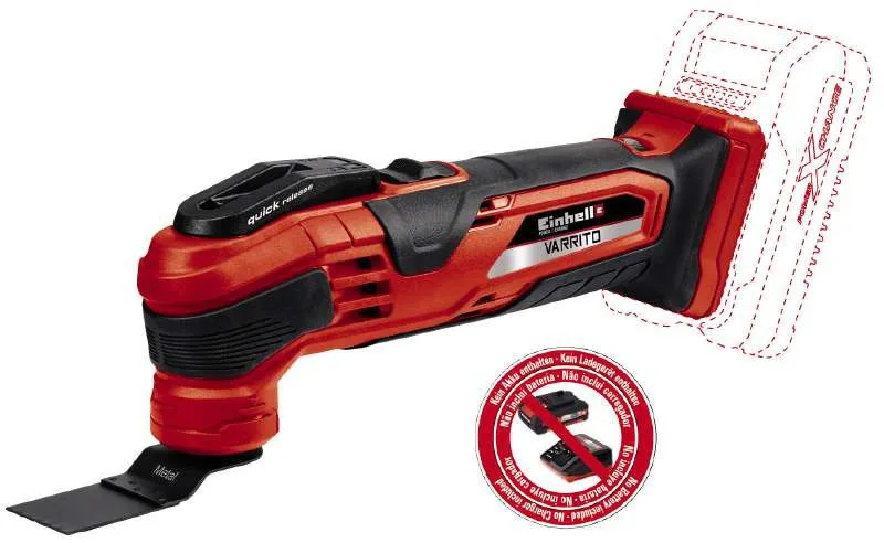 Багатофункціональний акумуляторний реноватор Einhell 18В 0,98 кг для дерева металу пластику плитки