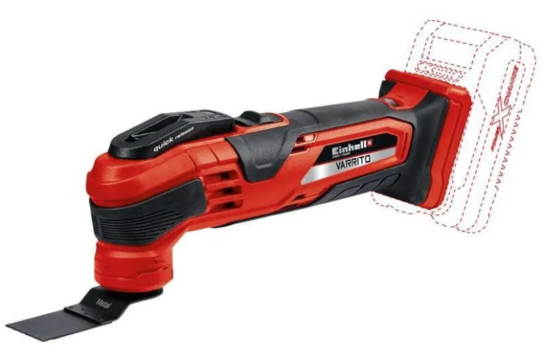 Багатофункціональний акумуляторний реноватор Einhell 18В 0,98 кг для дерева металу пластику плитки
