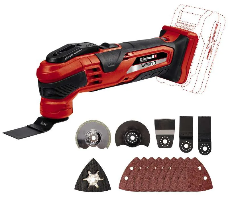 Багатофункціональний акумуляторний реноватор Einhell 18В 0,98 кг для дерева металу пластику плитки