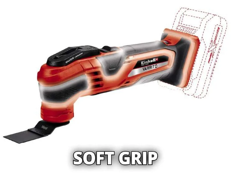 Багатофункціональний акумуляторний реноватор Einhell 18В 0,98 кг для дерева металу пластику плитки
