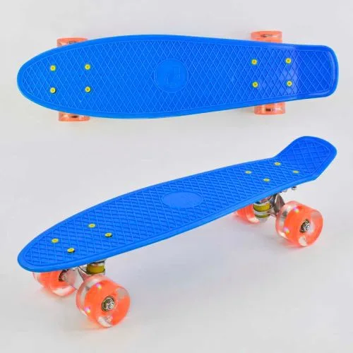 Пенни борд Best Board с колесами PU со светом 55см синий скейтборд для катания на улице транспортное средство