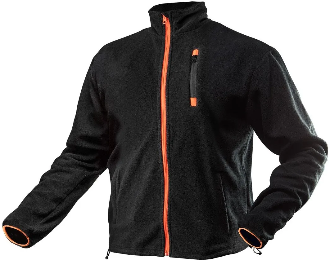 Флісова робоча кофта Neo Tools Outdoor, 300 г/м2, на застібці, XXL (58), чорна.
