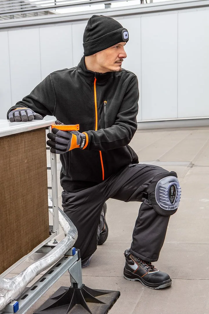 Флісова робоча кофта Neo Tools Outdoor, 300 г/м2, на застібці, XXL (58), чорна.