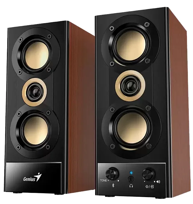 Акустика Genius дерев'яна 94х222х132,5 мм чорна Bluetooth 20 Вт