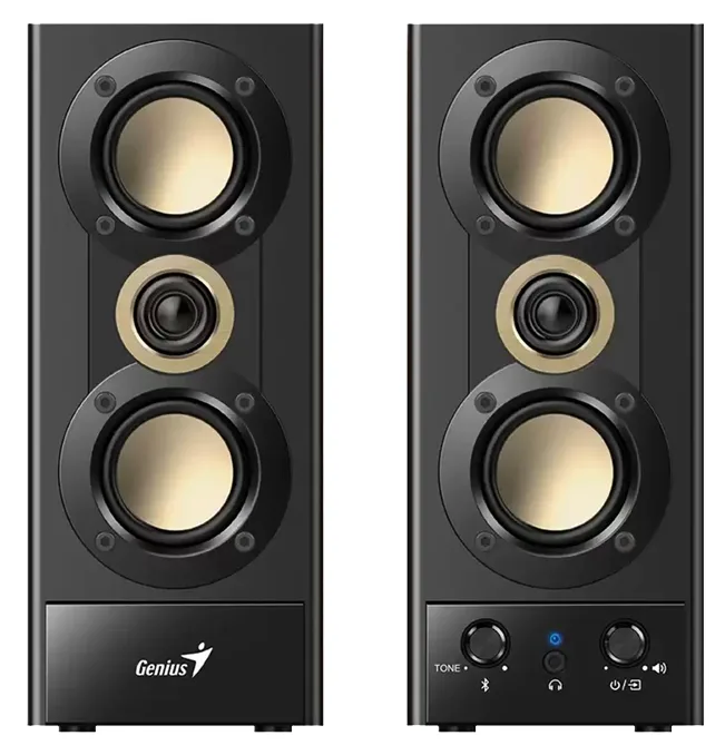 Акустика Genius дерев'яна 94х222х132,5 мм чорна Bluetooth 20 Вт