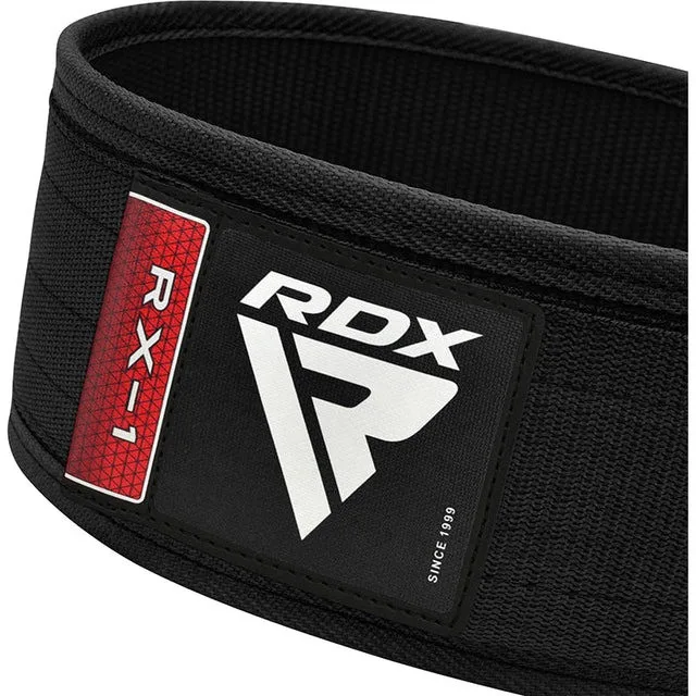 Пояс для важкої атлетики RDX Нейлон M Чорний 10 см 10 мм