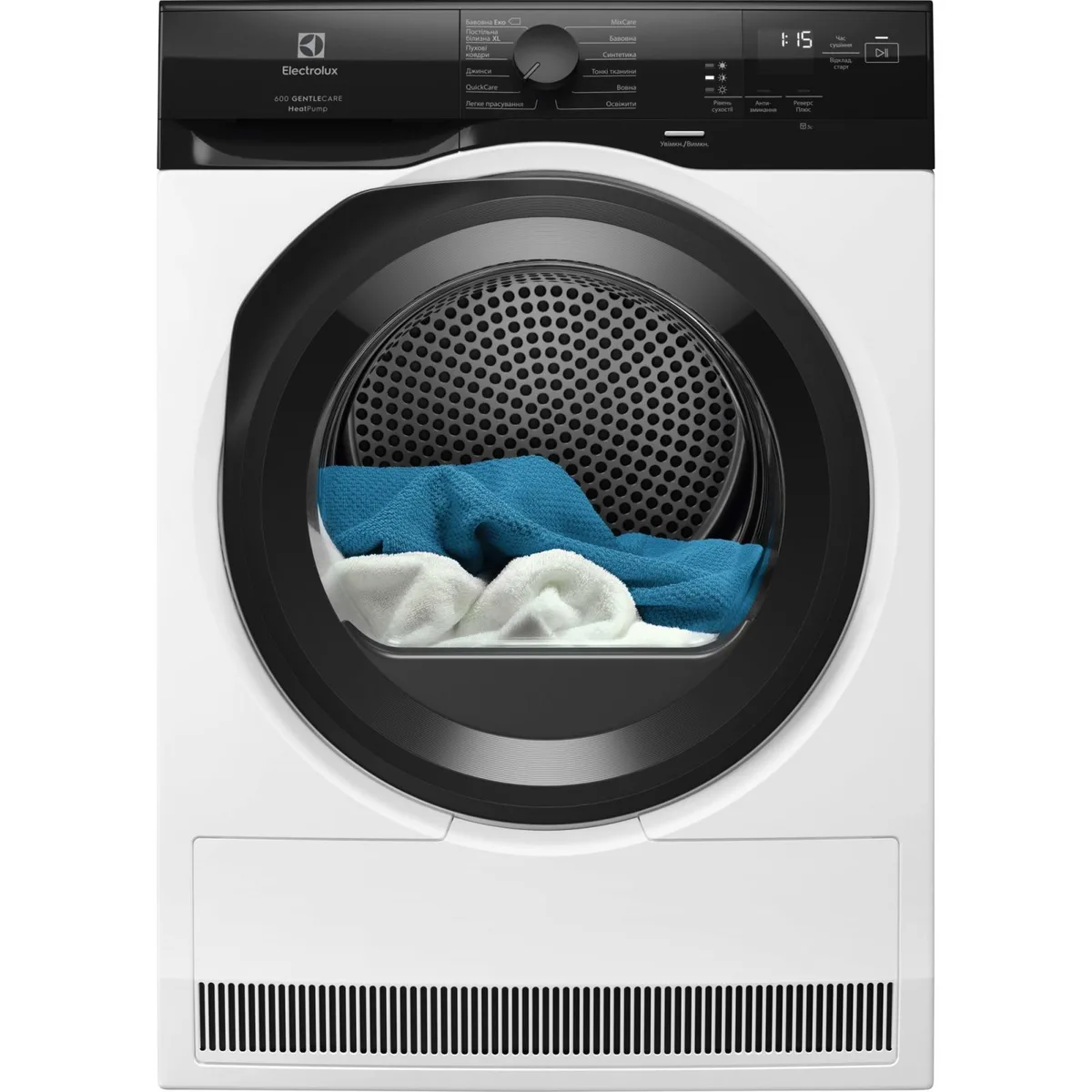 Сушильна машина Electrolux тепловий насос 8 кг біла 64 см дисплей