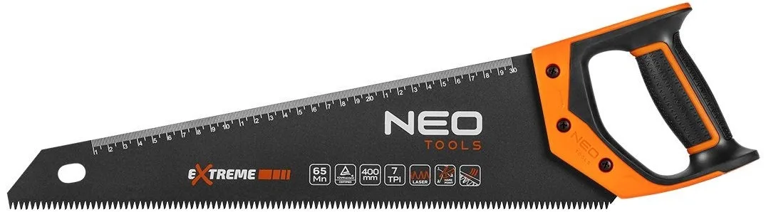 Пила для дерева Neo Tools Extreme, 400 мм, 7TPI, з покриттям PTFE.