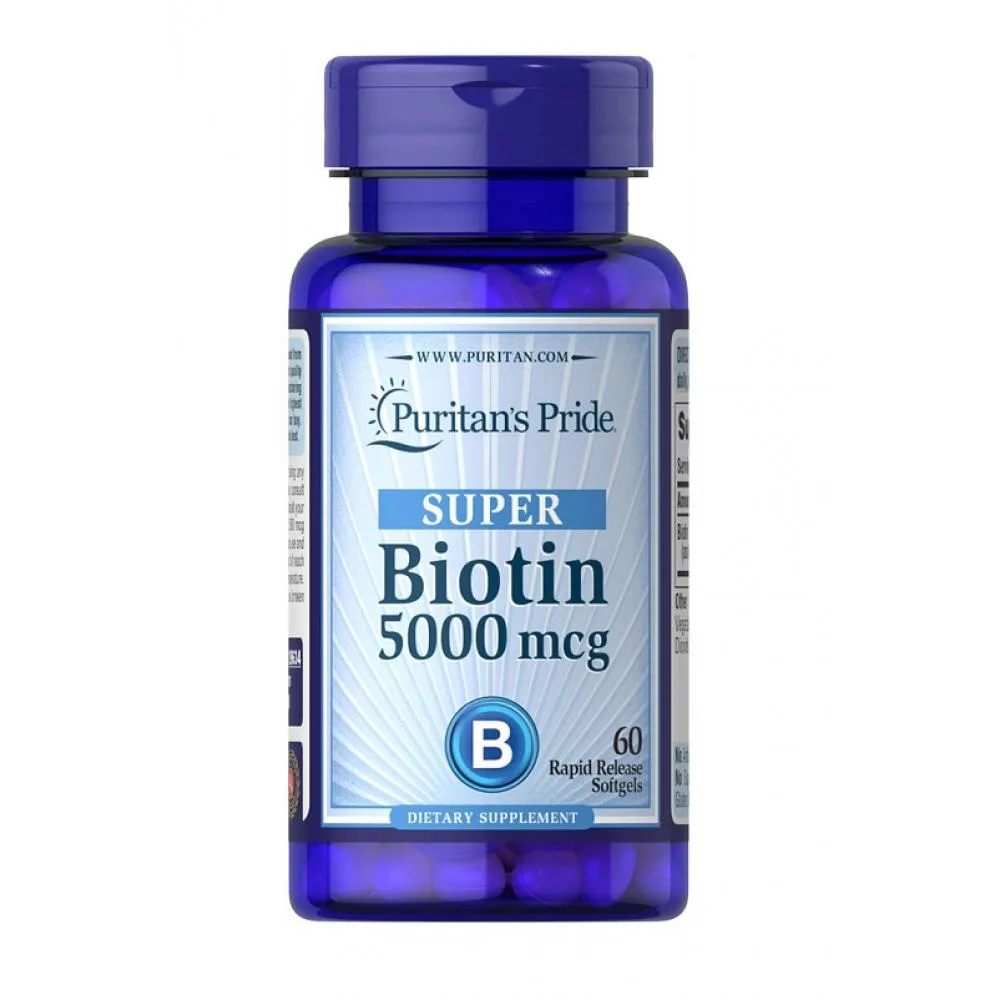 Биотин Puritans Pride 5000 мкг 60 капсул