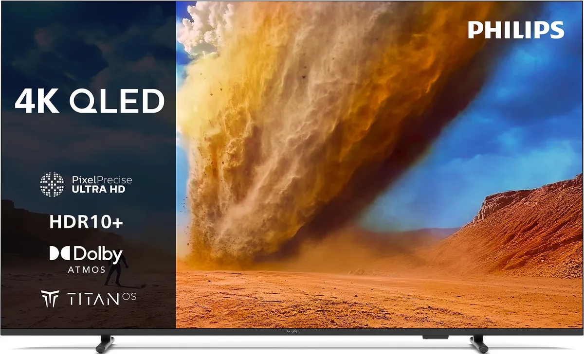 Телевізор 55" Philips QLED 4K 60Hz Smart Titan OS Black