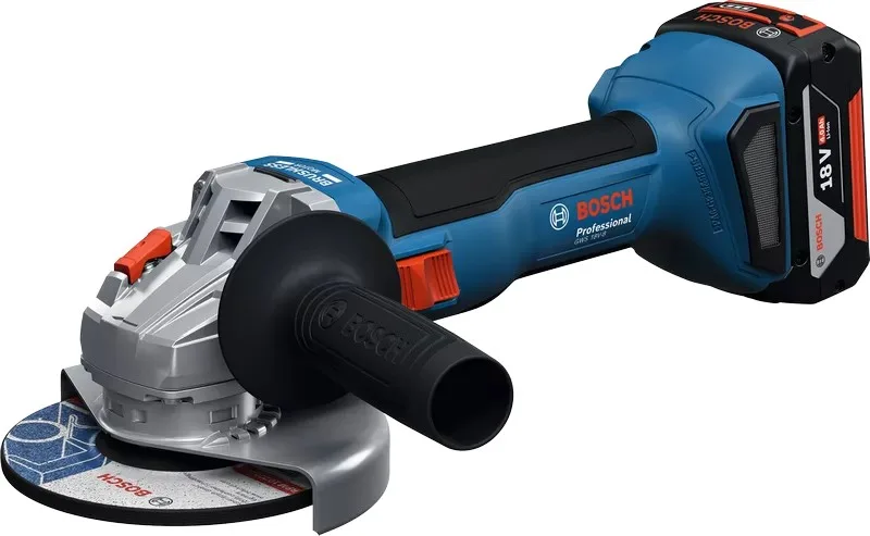 Аккумуляторная угловая шлифмашина Bosch Professional GWS 18V-8, 125 мм, 18 В, 2 x 5 Ач, 0-11000 об/мин, вес 17 кг, комплект в кейсе GAL