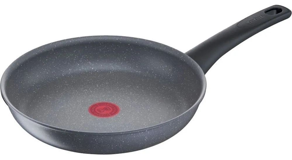 Сковорода Tefal Healthy Chef, 26 см, алюмінієва, з бакелітовою ручкою, сірого кольору.